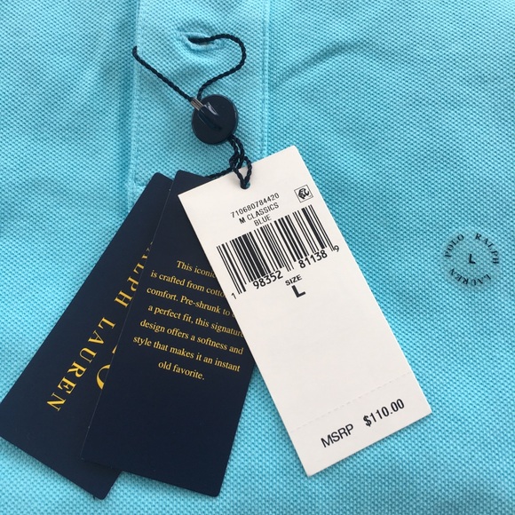 Polo by Ralph Lauren Aqua Polo Shirt - Picture 5 of 5